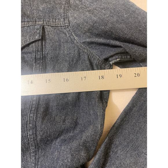 Talbot's Size 6 Petites Womens Denim Button Up‎ Long Sleeve Shirt Casual - Picture 8 of 10